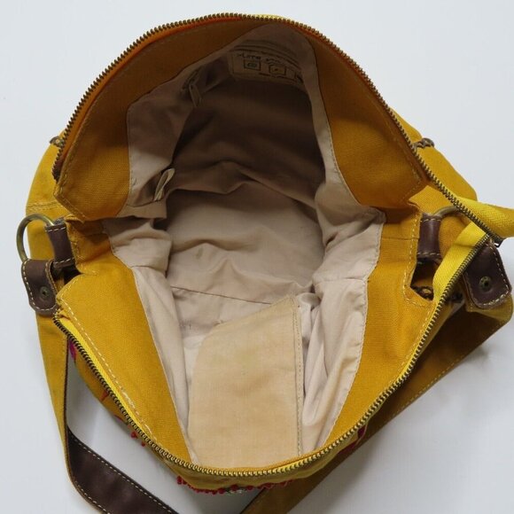 Mare Sole Amore Embroidered Eye Beaded Rhinestone Leather Strap Shoulder Bag - Picture 9 of 16